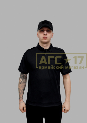Изображение Поло &quot;Patriot&quot; к/рук.(черный)