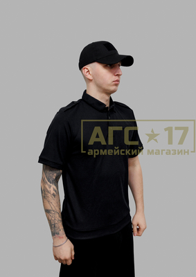 Фото Поло &quot;Patriot&quot; к/рук.(черный)