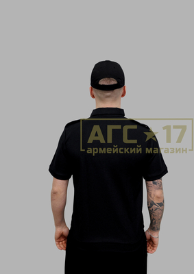 Фотография Поло &quot;Patriot&quot; к/рук.(черный)