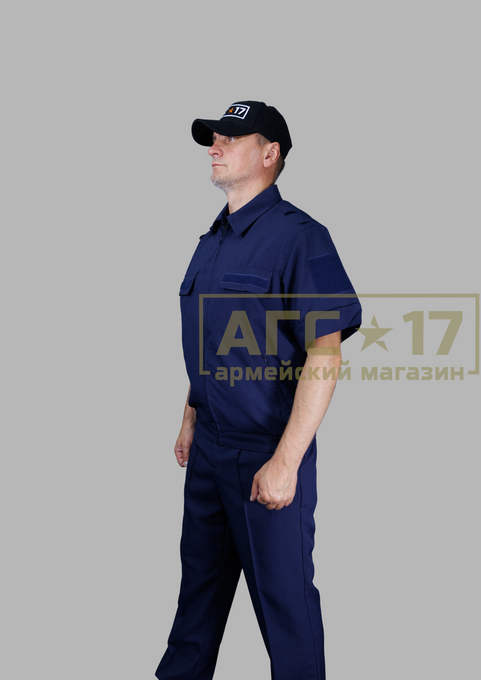 Фото товара Костюм офисный кор/рук.- габардин ВКС (синий) 