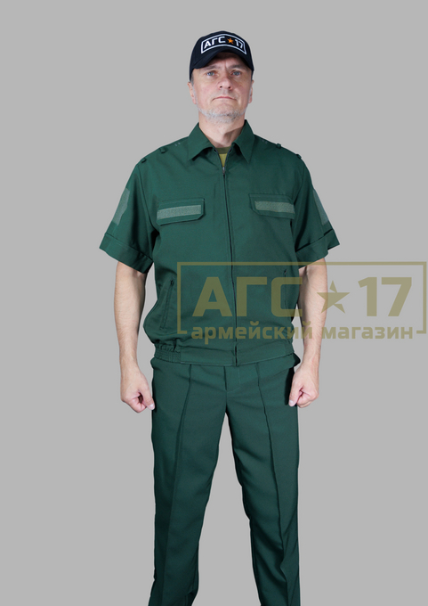 Фотография Костюм офисный кор/рук.- габардин ВКС (олива) 