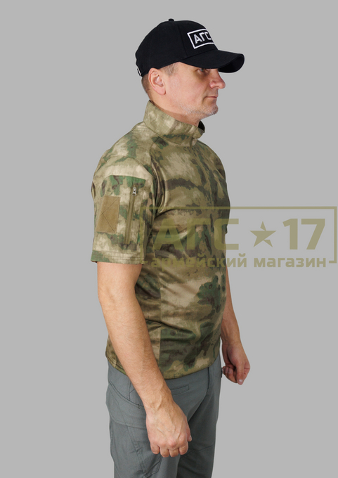 Фото <a href="/catalog/voennaya-odezhda/rubakhi" hreflang="ru">Рубахи</a> - Рубашка-поло короткий рукав S.Archon (мох)