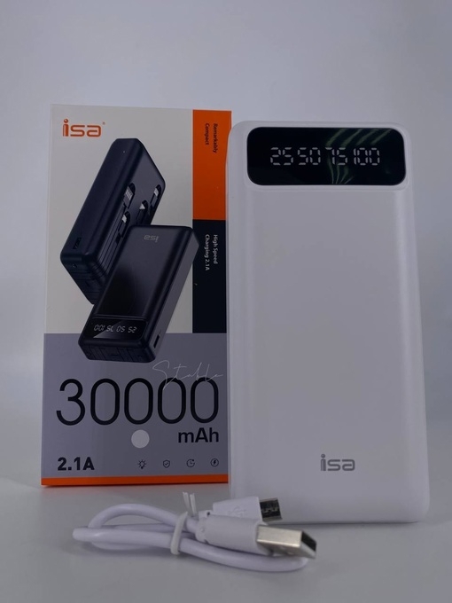 Фото Power bank 30000 mah в белом цвете
